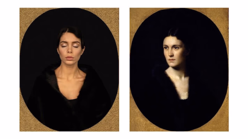 Based on the portrait of Olga Pavlovna Orlova (Artist L.F. Zhodeyko)